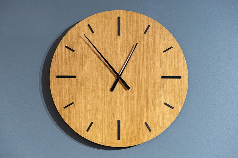 wooden clock